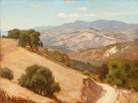 William Wendt, California Landscape, 1917, 24 x 32 inches, oil on canvas!