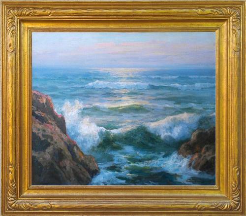 Maurice Braun "The Pacific" La Jolla, California, 25 x 30 inches, oil on canvas, excellent condition! AVAILABLE